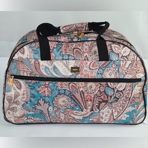Lucas Designer Carry OnLuggage Collection 22 Inch Paisley Duffel Bag Plane Tote